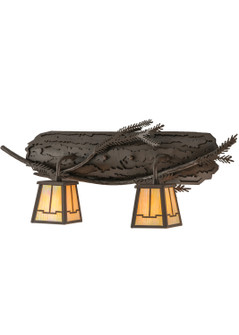 Pine Branch Two Light Vanity in Black Metal,Custom (57|145307)