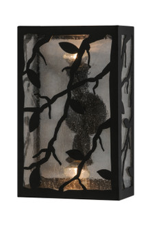 Branches With Leaves Two Light Wall Sconce in Black Metal (57|145124)