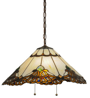 Shell With Jewels Two Light Pendant in Mahogany Bronze (57|144059)