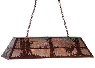 Deer Hunter Nine Light Oblong Pendant in Antique Copper (57|144031)