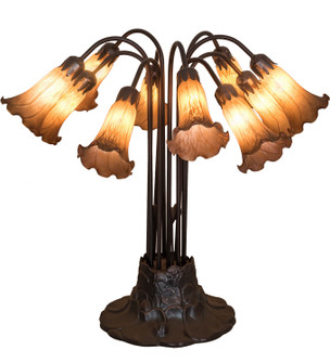 Amber Pond Lily Ten Light Table Lamp in Mahogany Bronze (57|14369)