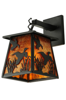 Ducks In Flight One Light Wall Sconce in Black Metal (57|142024)