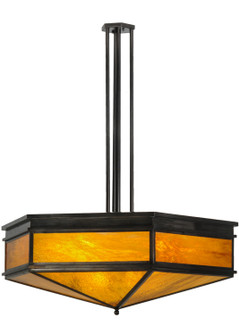 Davis Street Eight Light Pendant in Craftsman Brown (57|141558)