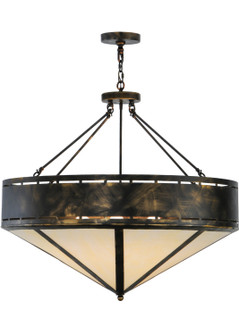 Craftsman Six Light Inverted Pendant in Black Metal (57|140868)