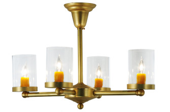 Bakersfield Four Light Semi-Flushmount in Satin Brass (57|140502)