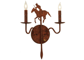 High Plains Rider Two Light Wall Sconce in Red Rust (57|140038)