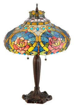 Dragonfly Rose Table Lamp in Mahogany Bronze (57|138108)