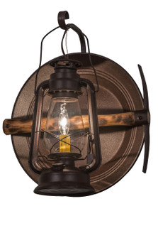 Miners Lantern One Light Wall Sconce in Rust (57|136391)