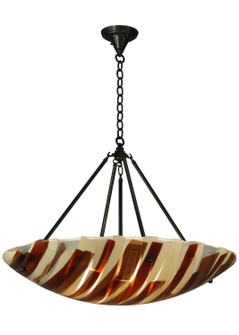 Metro Fusion Four Light Inverted Pendant in Craftsman Brown (57|133229)