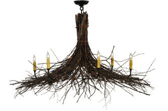 Twigs Six Light Chandelier in Mahogany Bronze (57|132514)