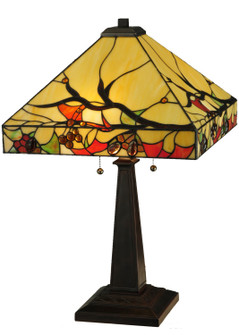 Woodland Berries Two Light Table Lamp in Amber Bark Coral Mahogany Bronze (57|131507)