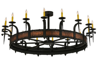 Costello 16 Light Chandelier in Black Metal,Custom,Wrought Iron (57|130021)