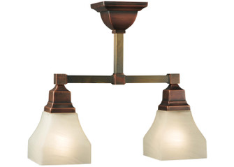 Bungalow Two Light Semi-Flushmount in Burnished Copper (57|129083)