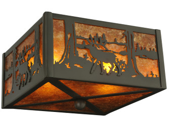 Elk At Lake Two Light Flushmount in Timeless Bronze (57|128311)