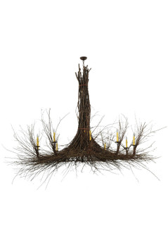 Twigs Ten Light Chandelier in Natural Wood (57|128154)