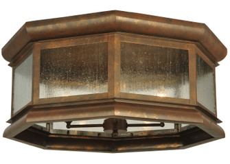 Manchester Four Light Flushmount in Red Rust,Wrought Iron (57|127123)