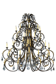 Serratina 32 Light Chandelier in Black Metal,Custom (57|124019)