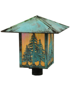 Seneca One Light Post Mount in Verdigris (57|123090)