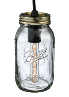 Mason Jar One Light Mini Pendant in Mahogany Bronze (57|120889)