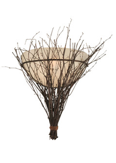 Twigs One Light Wall Sconce in Natural Wood,Mahogany Bronze (57|118164)