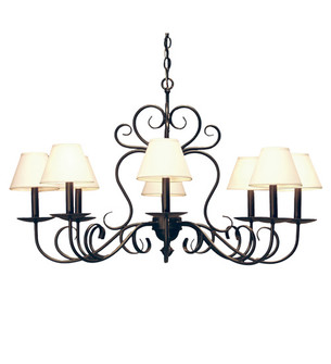 Corrina Eight Light Chandelier in Black Metal (57|118012)