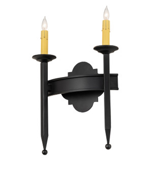 Fascia Two Light Wall Sconce in Black Metal (57|117866)