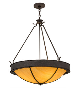 Phoebus Four Light Inverted Pendant in Copper Rust/Earth Marble Sb Out (57|116717)