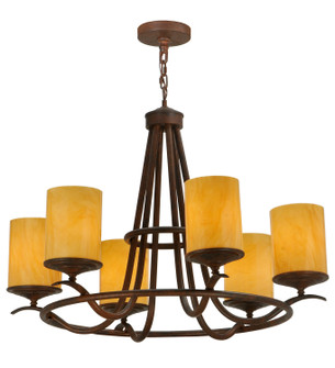 Octavia Six Light Chandelier in Red Rust,Custom (57|116258)