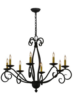 Sienna Eight Light Chandelier in Black Metal (57|115923)