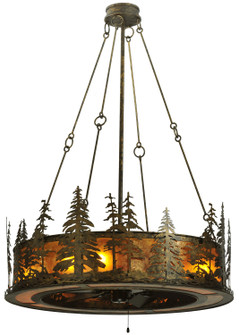 Tall Pines Eight Light Chandelier in Black Metal (57|115859)