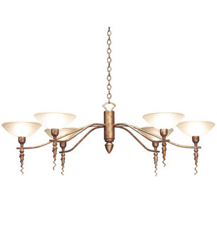 Blanca Six Light Chandelier in Rust (57|115730)