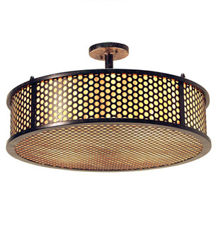 Luciano Four Light Semi-Flushmount in Weathered Bronze (57|115346)