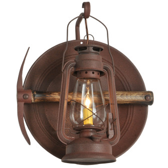 Miners Lantern One Light Wall Sconce in Red Rust (57|114829)