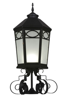 Restored One Light Post Mount in Black Metal (57|113855)