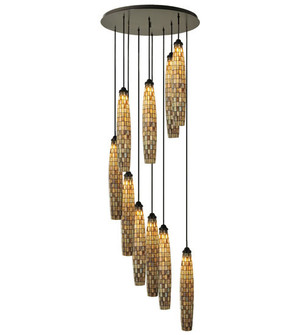 Checkers Ten Light Pendant in Antique (57|112057)