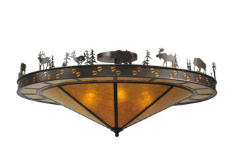 Wildlife Six Light Flushmount in Mahogany Bronze (57|110338)