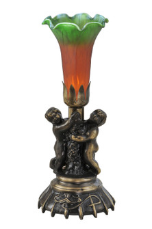 Amber/Green One Light Mini Lamp in Antique Copper (57|11009)