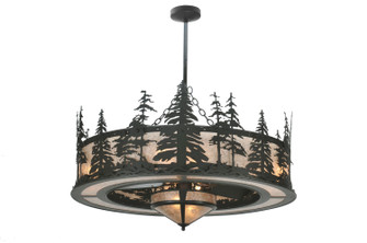 Tall Pines Ten Light Chandelier in Black Metal (57|108718)