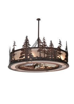 Tall Pines Eight Light Chandelier in Rust,Wrought Iron (57|108064)