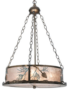 Balsam Pine Four Light Inverted Pendant in Antique Copper (57|107941)