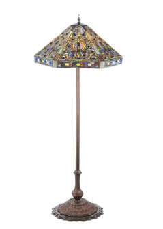 Tiffany Elizabethan Three Light Floor Lamp in Brass Tint (57|107863)