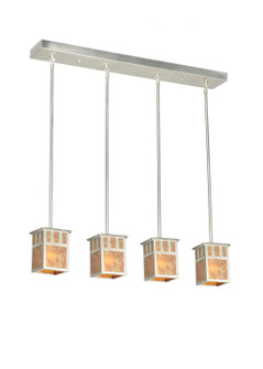 Double Bar Mission Four Light Island Pendant in Brushed Nickel (57|106381)