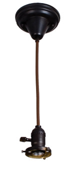 Covered Paddle One Light Pendant Hardware in Craftsman Brown (57|101471)