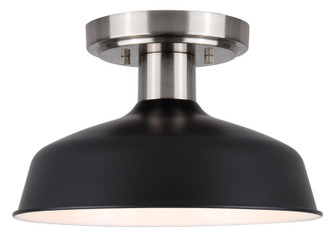 Bello One Light Semi-Flush Mount in Brushed Nickel/Matte Black (387|ISF1055A01BKN)