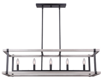 Joelle Five Light Chandelier in Matte Black/Brushed Grey (387|ICH1094A05BBG40)