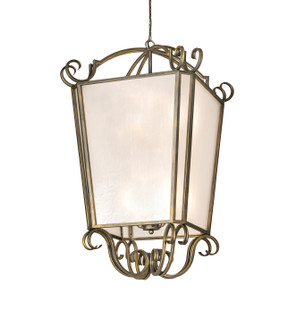 Marin Six Light Pendant in Black Metal,Antique Brass (57|266173)