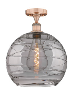 Edison One Light Semi-Flush Mount in Antique Copper (405|616-1F-AC-G1213-14SM)