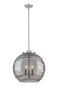 Ballston Three Light Pendant in Brushed Satin Nickel (405|221-3S-SN-G1213-18SM)