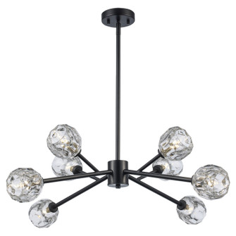 Sequoia Eight Light Pendant in Black (110|11668 BK)