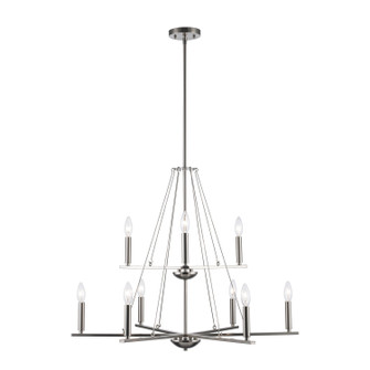 Linden Nine Light Pendant in Brushed Nickel (110|11649 BN)